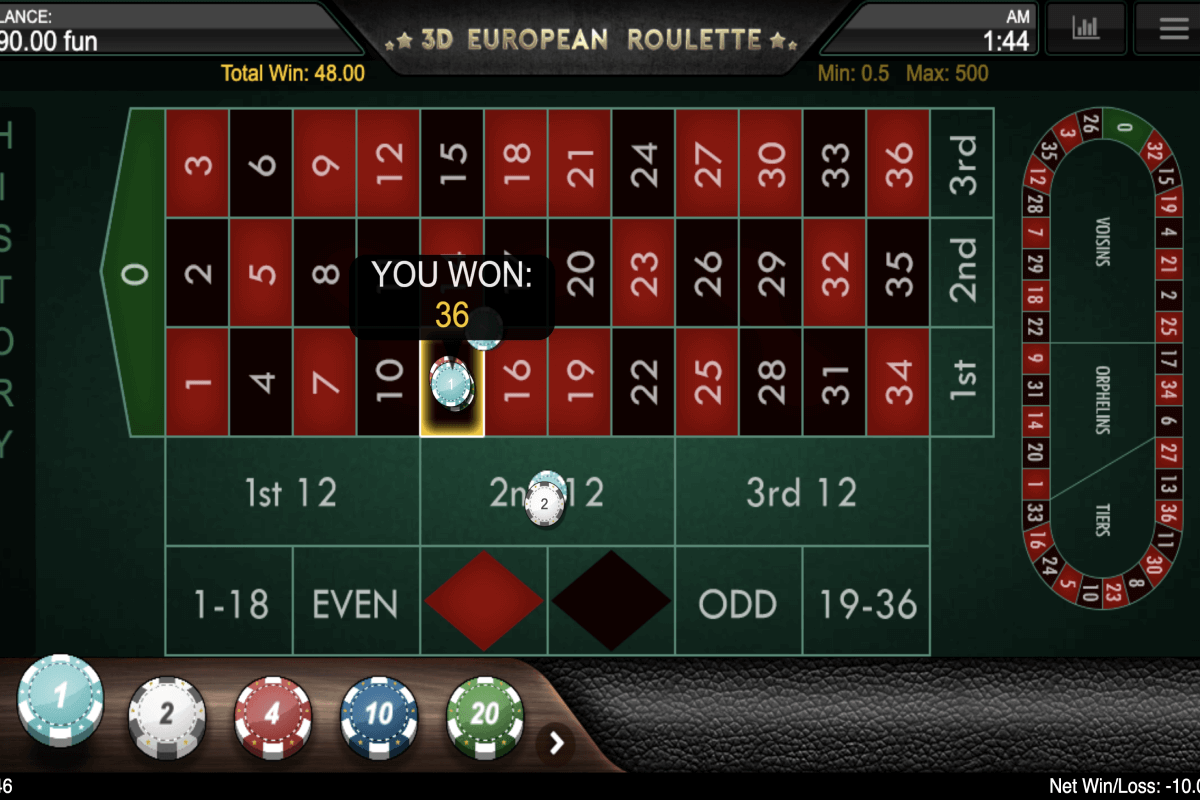 european roulette 1x2gaming screenshot 