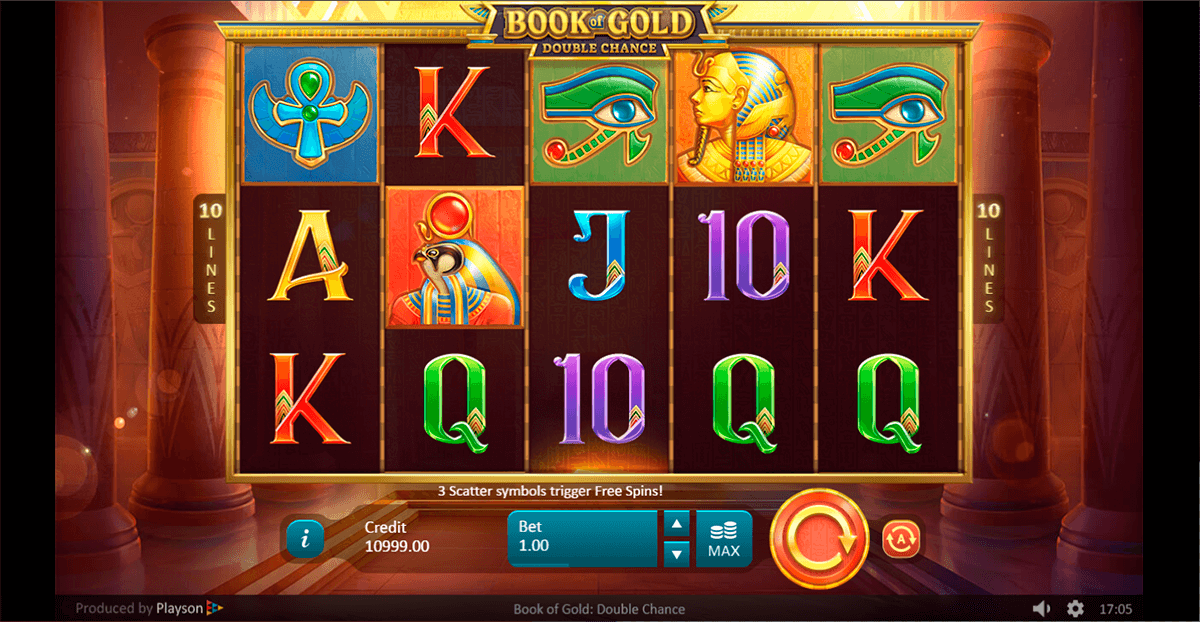 book of gold double chance playson pokie 