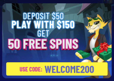 cool cat casino bonus code for 50 free spins and $150