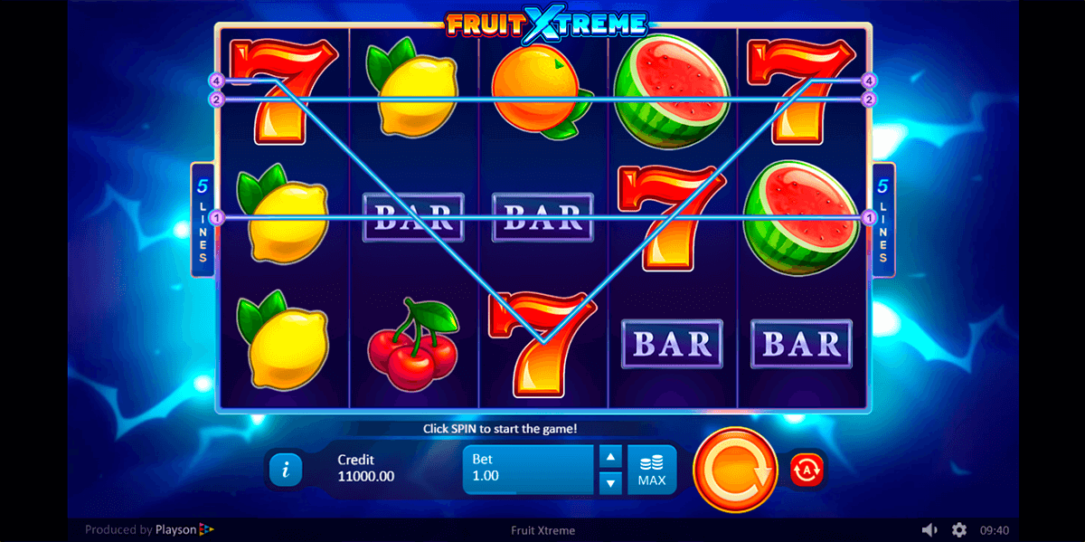 fruit xtreme playson pokie