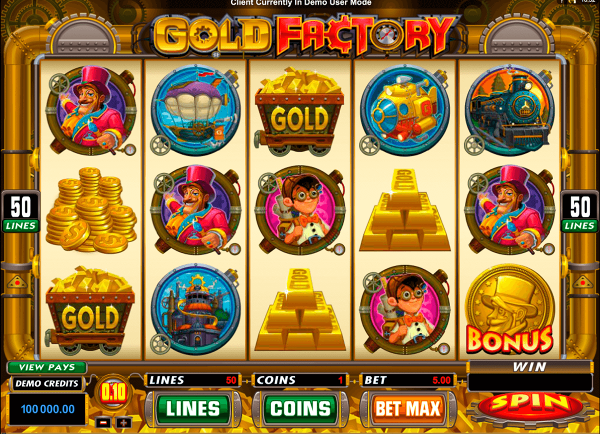 gold factory microgaming pokie 