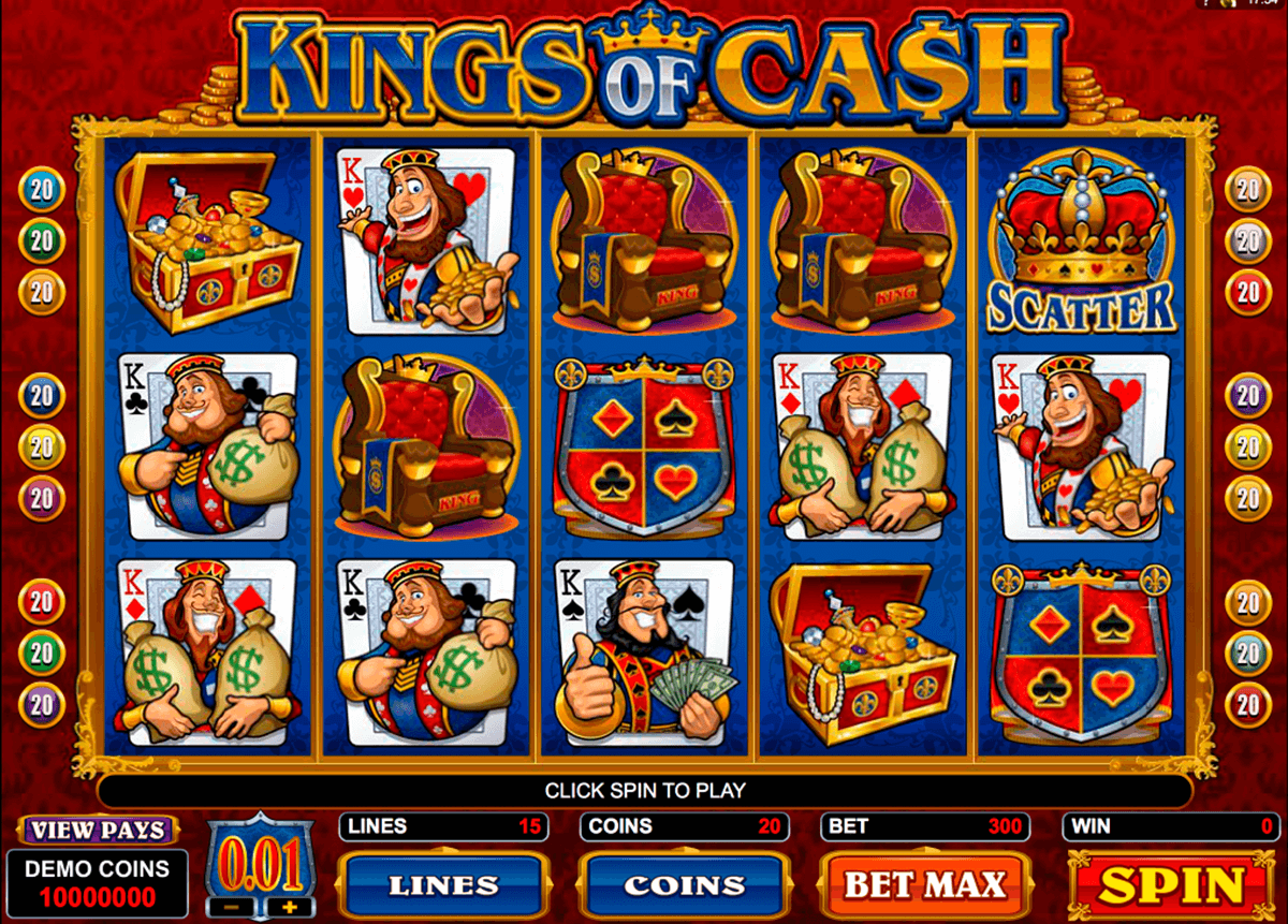 kings of cash microgaming pokie 