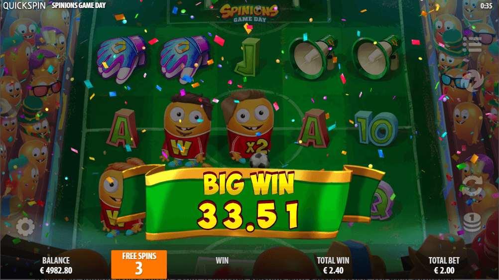 spinions game day slot machine online