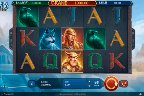vikings fortune hold and win playson pokie