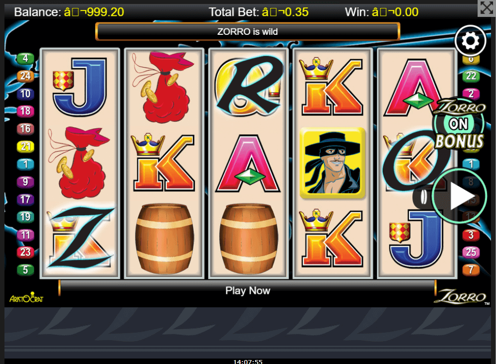 zorro slot wild symbol